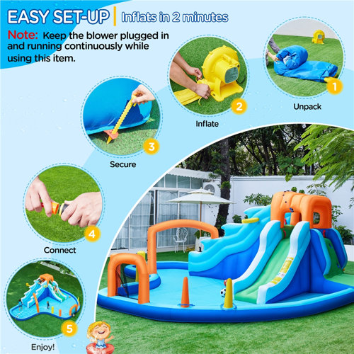 Yaheetech 20 X 15 Inflatable Water Slide With Air Blower And Reviews Wayfair 4969